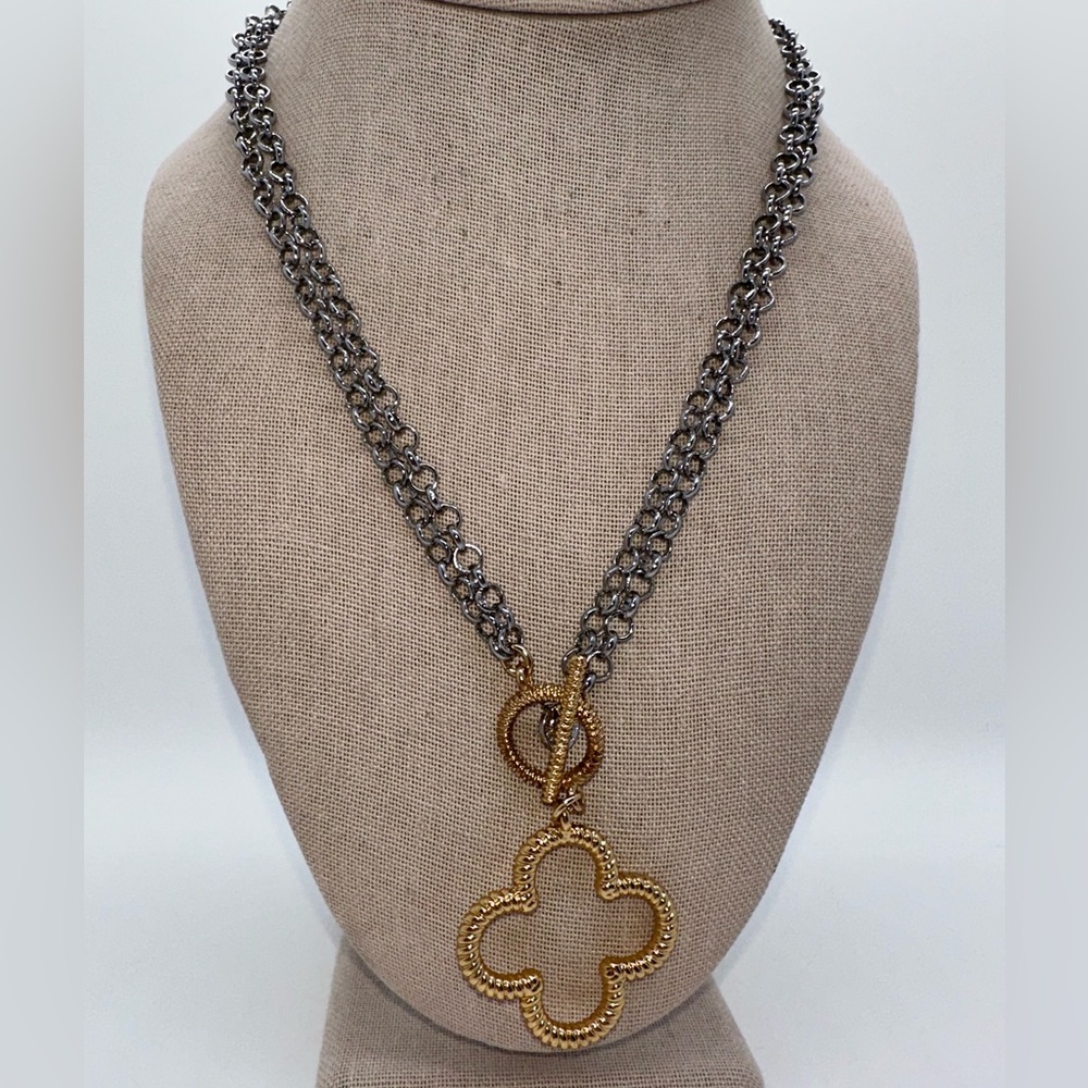 Talbots gold and silvertone chunky chain necklace